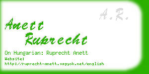 anett ruprecht business card